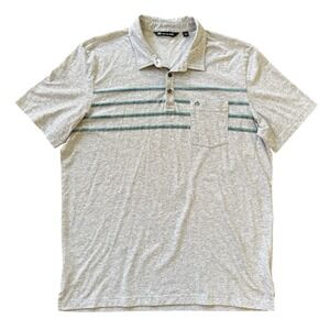 Travis Mathew 2XL Gray Cotton/Poly‎ Blend Short Sleeve Men's Polo Shirt